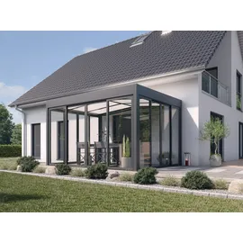 wismar nfi Wintergarten (L x T: 404 x 303,3 cm, mit Glasschiebetüren Weiß)
