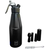 METRO Professional Sahnespender, Aluminium / Edelstahl, Ø 9.5 x 32 cm, 1L, schwarz