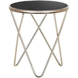 Beistelltisch MERIDIAN Sicherheitsglas Gold
