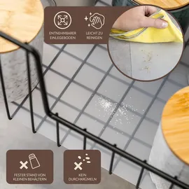 bremermann Schrank-Korbauszug 30 cm Breite, Boden-Teleskopschublade mit Einlegeboden, Küchenschublade, schwarz