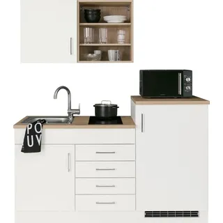 kochstation Pantryküche »KS-Mali«, Breite 160 cm, mit E-Geräten weiß