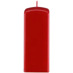 Kopschitz Kerzen Kerzen Quadratische Kerzen (Quader Kerzen) Weihnachtsrot, 150 x 70 x 70 mm, 4 Stück