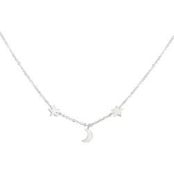 caï Collier 925 Sterling Silber rhodiniert Mond Sterne 925/- Sterling Silber Ketten   Damen 