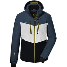 KILLTEC Herren Skijacke/Funktionsjacke mit abzippbarer Kapuze und Schneefang KSW 45 MN SKI JCKT, stahlblau, XL, 38699-000