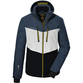 KILLTEC Herren Skijacke/Funktionsjacke mit abzippbarer Kapuze und Schneefang KSW 45 MN SKI JCKT, stahlblau, XL, 38699-000