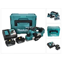 Makita DKP 181 RFJ Akku Hobel Falzhobel 82 mm 18 V Brushless + 2x Akku 3,0 Ah + Ladegerät + Makpac