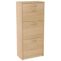 Home collective Schuhschrank mit 3 aufklappbaren Schubladen Schuhregal mit