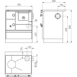 Wamsler K 176 A weiß rechts