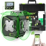 Huepar S03CG 3D Kreuzlinienlaser 3x360 Grad Grün, LCD-Display, Bluetooth, Koffer