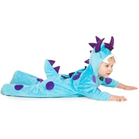 Pretend to Bee Blaues und Lila Dinosaurier Monster Onesie Kostüm für Kinder/Kleinkinder/Babys, 6-12 Monate