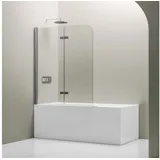Bernstein Badewannenaufsatz Ex201 – Badewannenfaltwand Und -scheibe Aus 6 mm Glas – 120 x 0,6 cm