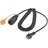 Sygonix SY-6746418 Strom Verlängerungskabel Schwarz, Orange 5 m H07BQ-F 3G 1,5 mm2 Spiralkabel, verriegelbar, witterungsbeständig