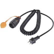 Sygonix SY-6746418 Strom Schwarz, Orange H07BQ-F 3G 1,5 (5 m, CEE 7/3)