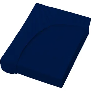 Spannbettlaken Bella Donna Jersey-Elasthan 90 x 200 - 100 x 220 cm blau