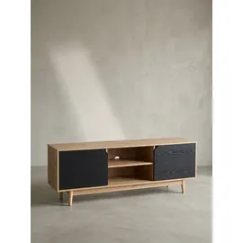 KADIMA DESIGN Lowboard 150x55x40 cm Braun/Schwarz Holz