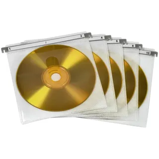 Hama 51176 CD/DVD Doppel-Schutzhüllen 50er Pack  weiß