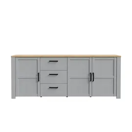 Höffner Sideboard ¦ weiß ¦ Maße (cm): B: 220 H: 87 T: 42.0