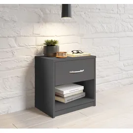 SchlafKONTOR Nachtkommode Graphit -