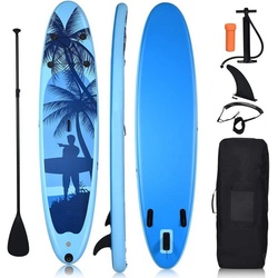 COSTWAY SUP-Board Paddling Board, mit Rucksack, Pumpe, Reparaturset blau 305 x 75 x 16 cm