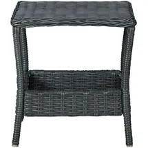 vidaXL Gartentisch 45 x 45 x 46,5 cm dunkelgrau