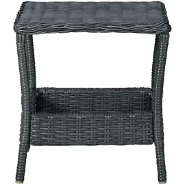vidaXL Gartentisch 45 x 45 x 46,5 cm dunkelgrau