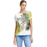Betty Barclay Halbarm-Shirt mit Ärmelaufschlag 42, White/Green | 42