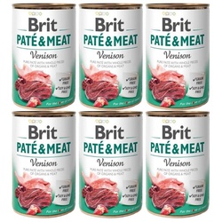 BRIT Pate&Meat venison 6x400 g Pastete mit Wildfleisch für Hunde