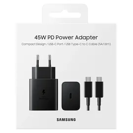 Samsung EP-T4511X TypeC Schnellladegerät 45W Schwarz
