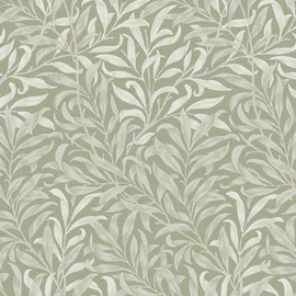 William Morris At Home Vliestapete Willow Bough 10 m x 52 cm Hell Grün FSC®