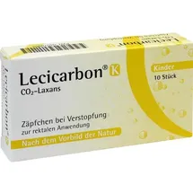 Lecicarbon K CO2 Laxans Kindersuppositorien 10 St