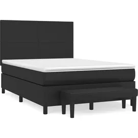 vidaXL Boxspringbett 140 x 200 cm Schwarz