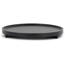 Elevate Holztablett mit Füßchen Ø 30 cm, Höhe 3,5 cm schwarz