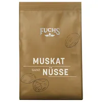 Fuchs Gewürze - Muskatnüsse ganz | Zum frischen Reiben | 10g Nachfüllbeutel