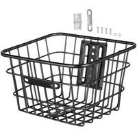 Toddmomy Fahrradkorb Vorne, Metall Lenkerkorb Fahrrad Mit MontagezubehöR FüR Kleiner Hund Einkaufen Picknick Schulranzen,27.5x23x16 Cm