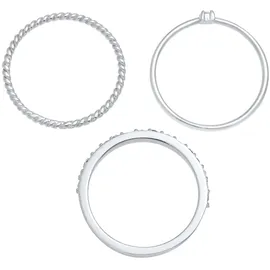 Elli Ring 925 Silber Ring Set mit Kristallen von SwarovskiSchmuck Gr.: 64