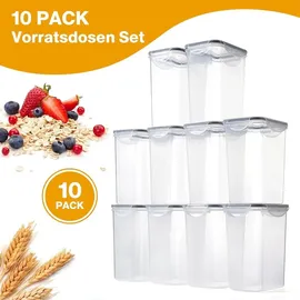 yashe Vorratsdosen Set rot 10 x 1,5 l