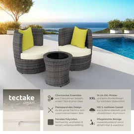 Tectake Nizza Set 4-tlg. Grau