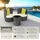 Tectake Nizza Set 4-tlg. Grau