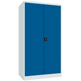 Pavoy Schwerlastschrank Stahl 3 Fachböden 3 Schubladen 175 mm enzianblau/lichtgrau