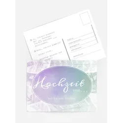 Antwortkarten Hochzeit selbst gestalten mit Spruch und Fotos im Onlinedesigner bei Meine-Kartenmanufaktur.de