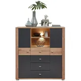 Innostyle Highboard PABLO Artisan Eiche - Graphit