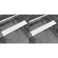 VidaXL Lineare Duschrinnen 2 Stk. Linien 630 x 140