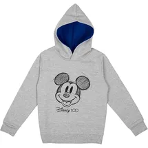 UNITED LABELS Disney Mickey Mouse Hoodie für Jungen Pullover mit Kapuze für Kinder Grau 122/128