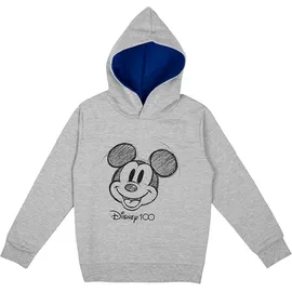 UNITED LABELS Disney Mickey Mouse Hoodie für Jungen Pullover mit Kapuze für Kinder Grau 122/128