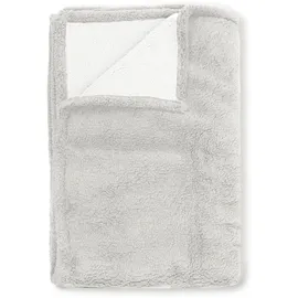 biberna Tagesdecke Sherpa 150 x 200 cm Beige/Weiß