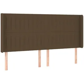 vidaXL Boxspringbett mit Matratze & LED Dunkelbraun 180x200 cm Stoff