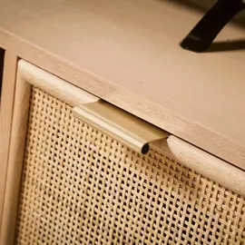 CaliCosy TV-Lowboard 100 cm Beige Holz/MDF