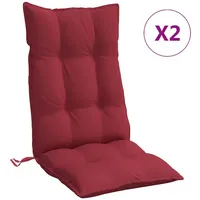 VidaXL Hochlehner-Auflagen 2 Stk. Weinrot Oxford-Gewebe