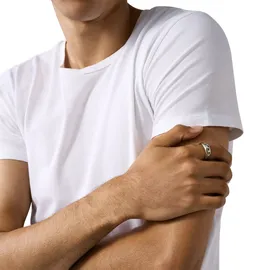 Diesel Herren OVAL D Logo Ring aus silberfarbenem Edelstahl DX158704010