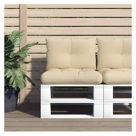 vidaXL Palettenkissen 2-tlg. 60 x 40 x 20 cm beige